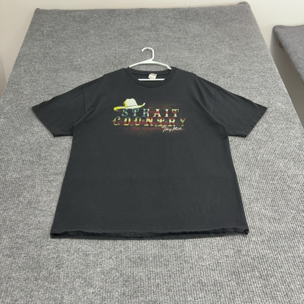 George Strait T Shirt Men XL Black Cotton Cowboy Rides Away Tour 2013 Graphic